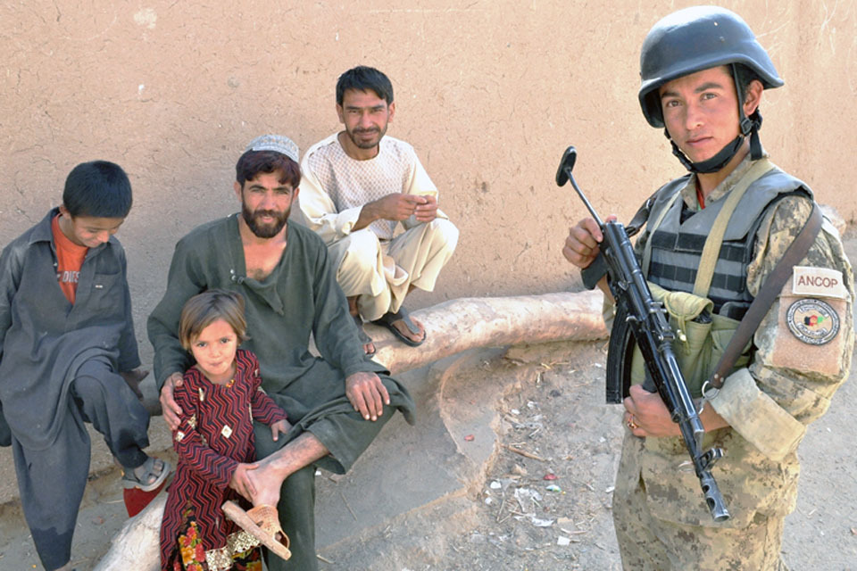5 SCOTS hear of school progress in Helmand village