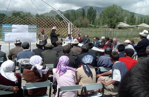 Community development meeting in Kyrgyzstan