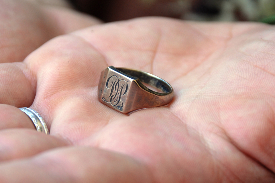 A ring belonging to Flight Sergeant David Perkins