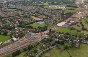 A6 Manchester Airport relief road under construction.