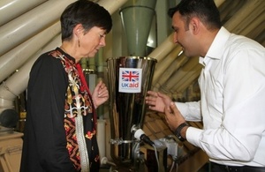 Joanna Reid, Head of DFID Pakistan, during her visit to the Data Flour Mill to inaugurate the equipment.