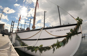 The Alexandra Shackleton alongside the pontoon