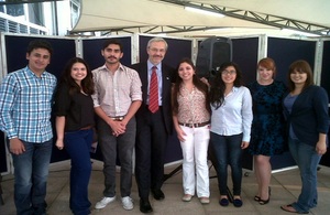 Visitors from the Falkland Islands met with university students in Guatemala.