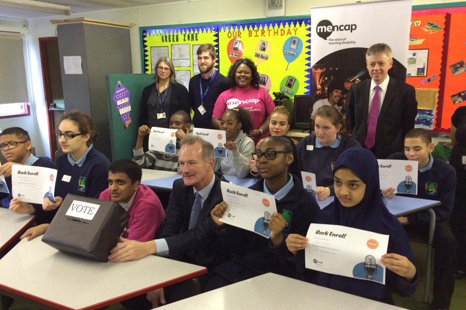 John Penrose attends voter registration workshop in Parliament Week 2015