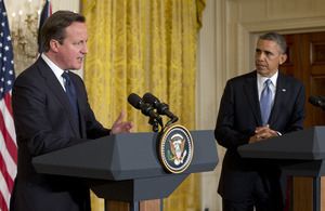 Prime Minister and President Obama. Credit: Press Association