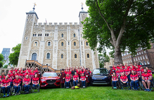 The UK Invictus Games Team 2017 at the Tower of London.