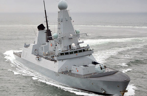 HMS Diamond, the Royal Navy's third Daring Class destroyer to be built by BAE Systems in Govan