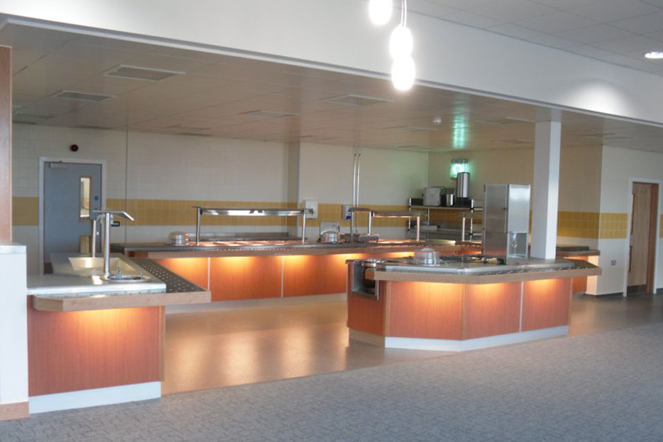 The new RAF Valley catering facility serves both officers and junior ranks.