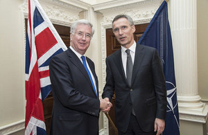 UK Defence Secretary, Michael Fallon, with NATO Secretary General, Jens Stoltenberg