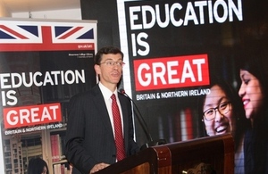 British High Commissioner speaking at the event