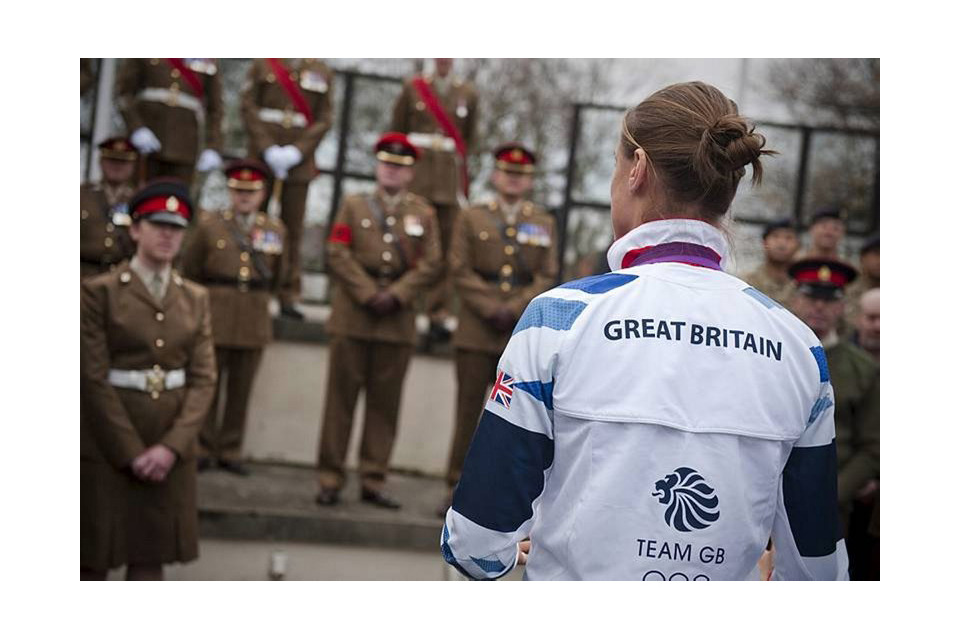 Olympic gold medallist welcomed to 'Army Music HQ'
