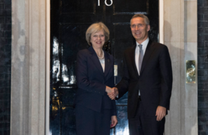PM Theresa May with NATO Secretary General Jens Stoltenberg
