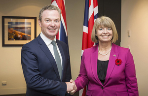 Minister for Defence Procurement Harriett Baldwin met Australian Defence Minister Christopher Pyne.