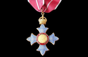 CBE with military ribbon