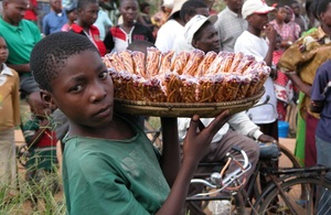 A young street trader in Dar Es Salaam, Tanzania. Picture: James Hole/DFID