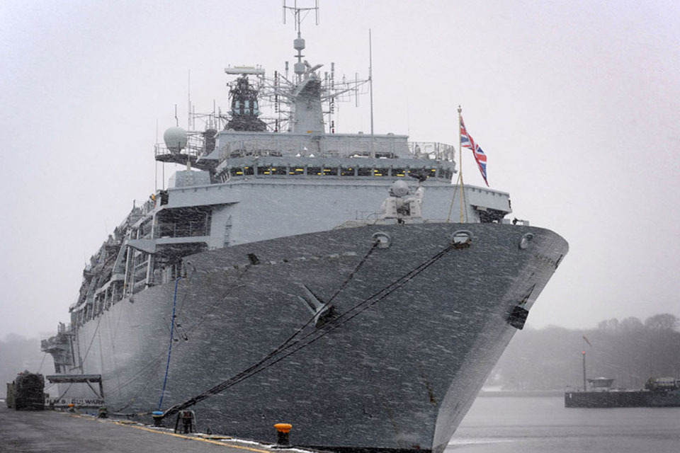 HMS Bulwark visits home of German Navy