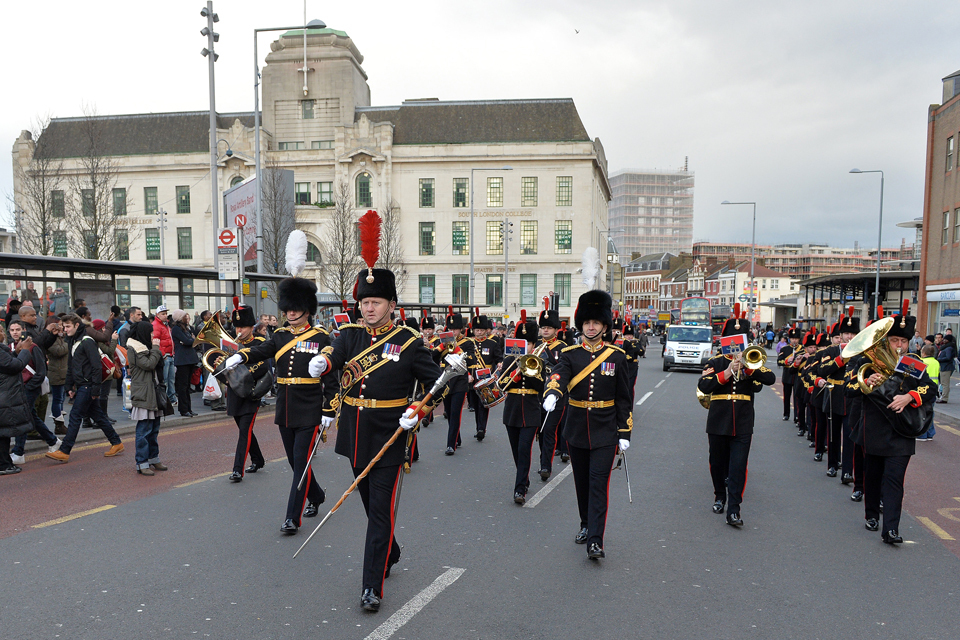 Army band in 'farewell' fanfare
