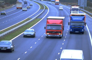 Cars on road.