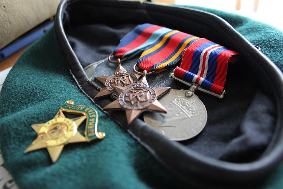 Vic Knibb Badges and Beret 