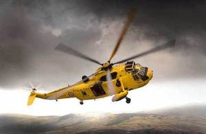 Mountain rescue helicopter: photo by the Ministry of Defence