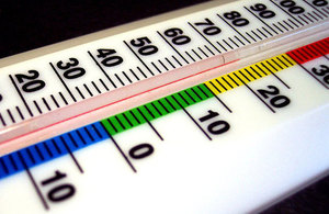 A thermometer illustrating a warm home.