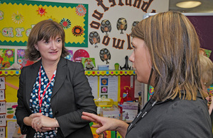 Nicky Morgan in classroom