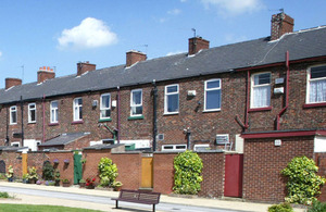 Terraced houses.