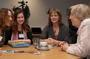 Baroness Hanham meeting women entrepreneurs