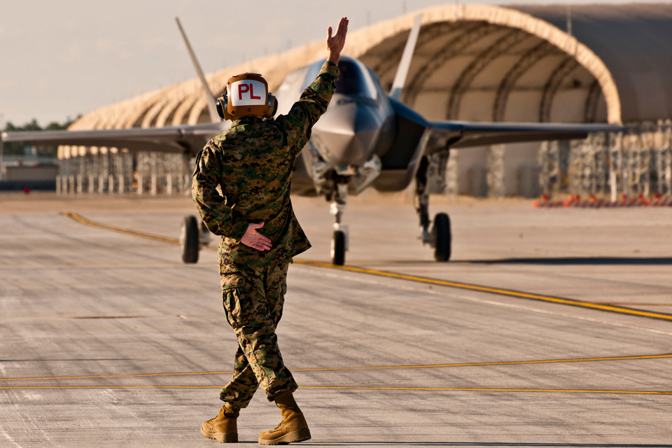 An F-35B Lightning II at Eglin Air Force Base