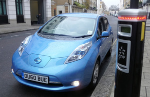 Electric car and charging point