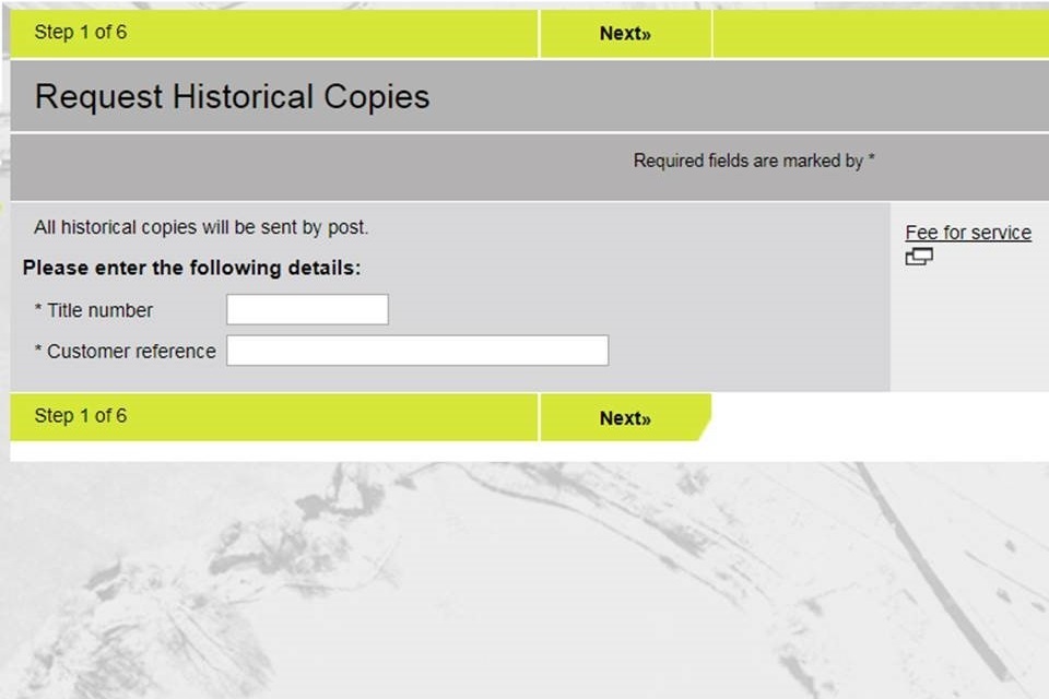 Portal update: Request Historic Copies (HC1) online