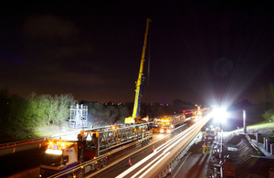 Motorway gantry installation