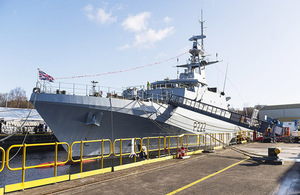 HMS Forth was officially named in Scotland today. Crown Copyright