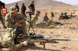 Sniper training during Exercise Jebel Sahara [Picture: Corporal Scott Robertson RAF, Crown copyright]