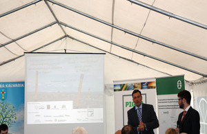 Martin Oxley (Director, UK Trade & Investment Poland) speaks at the landfill biogas conference in Łubna