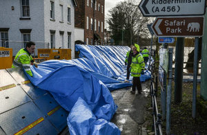 Previous deployment of barriers at Beales Corner Bewdley