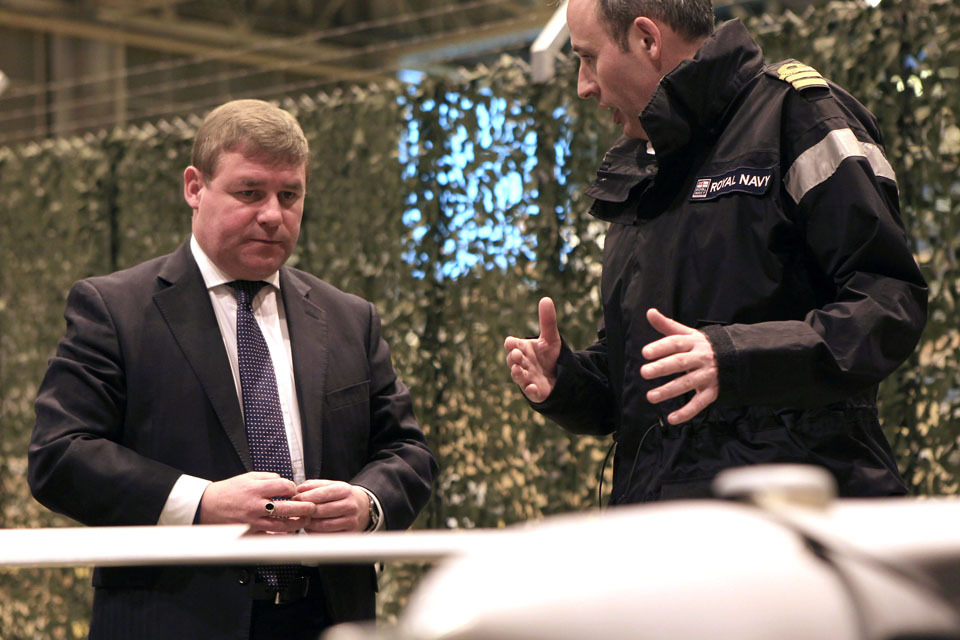 Armed Forces Minister views UK unmanned aerial systems