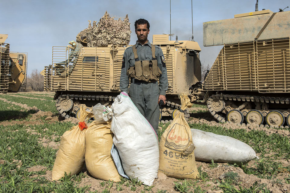 Weapons and drugs seized in Afghanistan