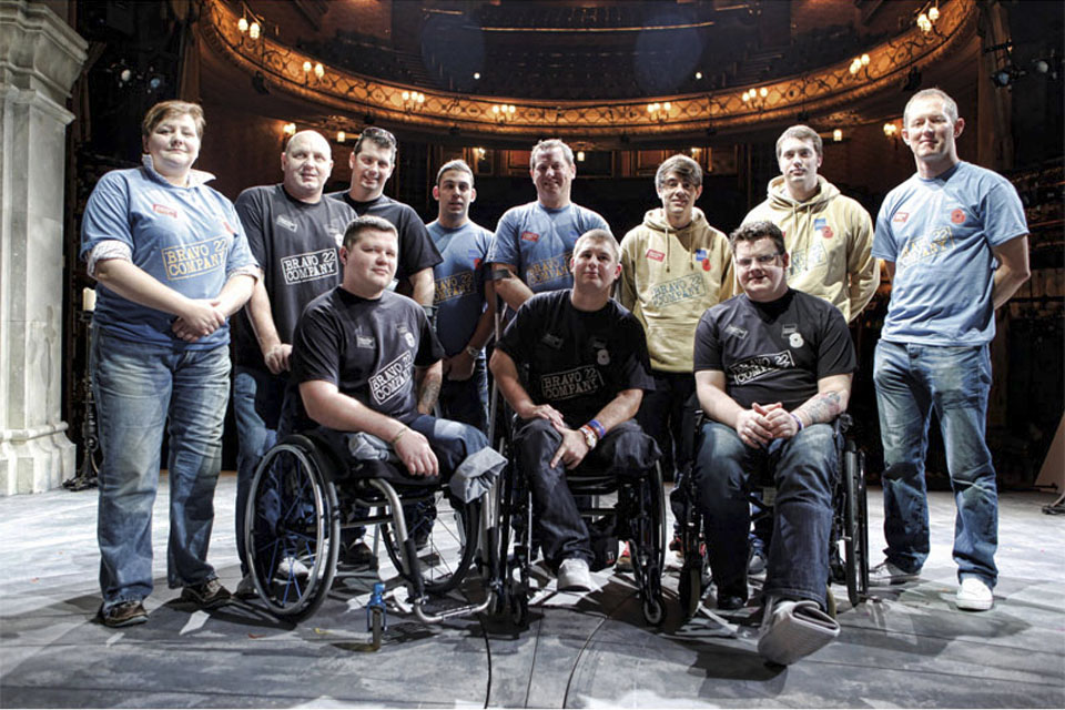 Cast members of 'The Two Worlds of Charlie F' at the Theatre Royal Haymarket