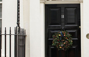 11 Downing Street with wreath