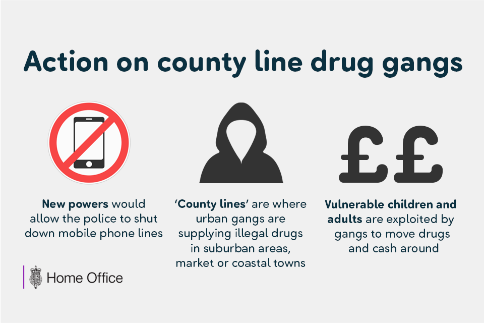 Government takes action on county line drug gangs