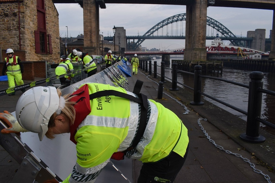 Flood barrier drop ins for residents