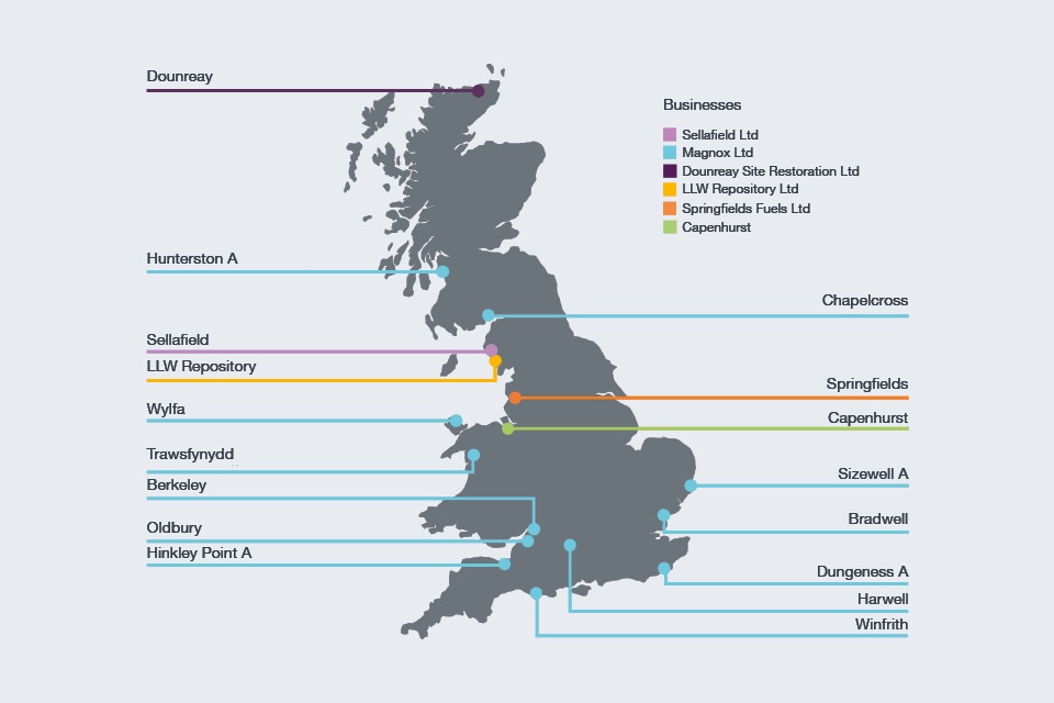 The NDA Group UK map