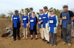 UK Parliamentarians at a demining site in Sri Lanka