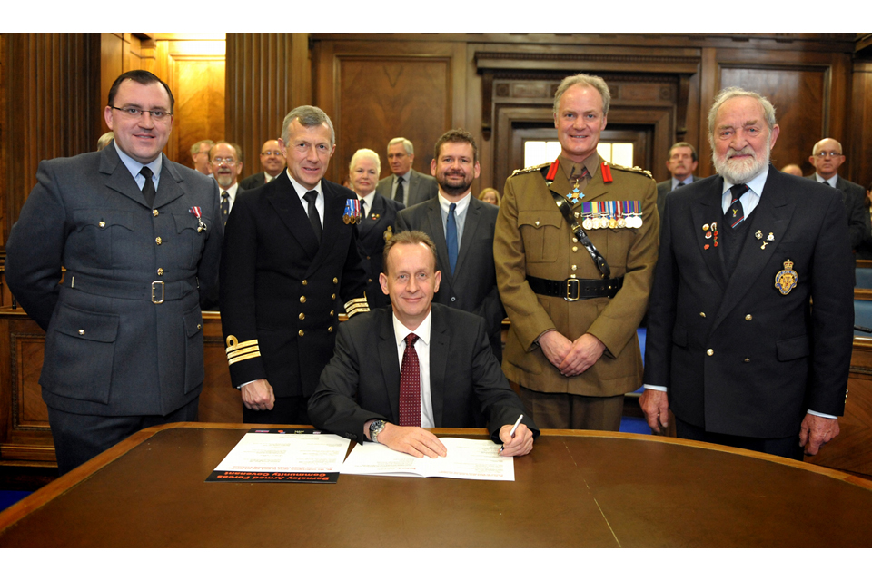 The signing of the Barnsley Armed Forces Community Covenant