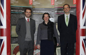 Ambassador Fiona Clouder with authorities from Gabriela Mistral University.