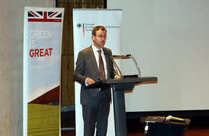 Deputy Head of Mission, Mal Green, speaks at event.