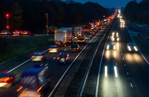 Picture of A1 road at night