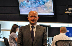 The Foreign Secretary William Hague at GCHQ