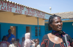 Enthric outside the community clinic. Picture: International HIV/AIDS Alliance